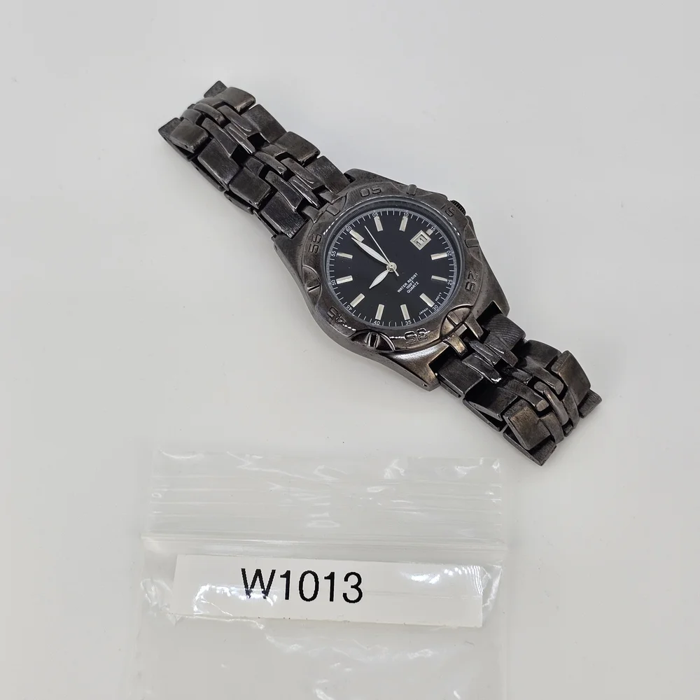 40MM‎ Men's Analog Watch Black Dial Date Black Bracelet Band 8.5